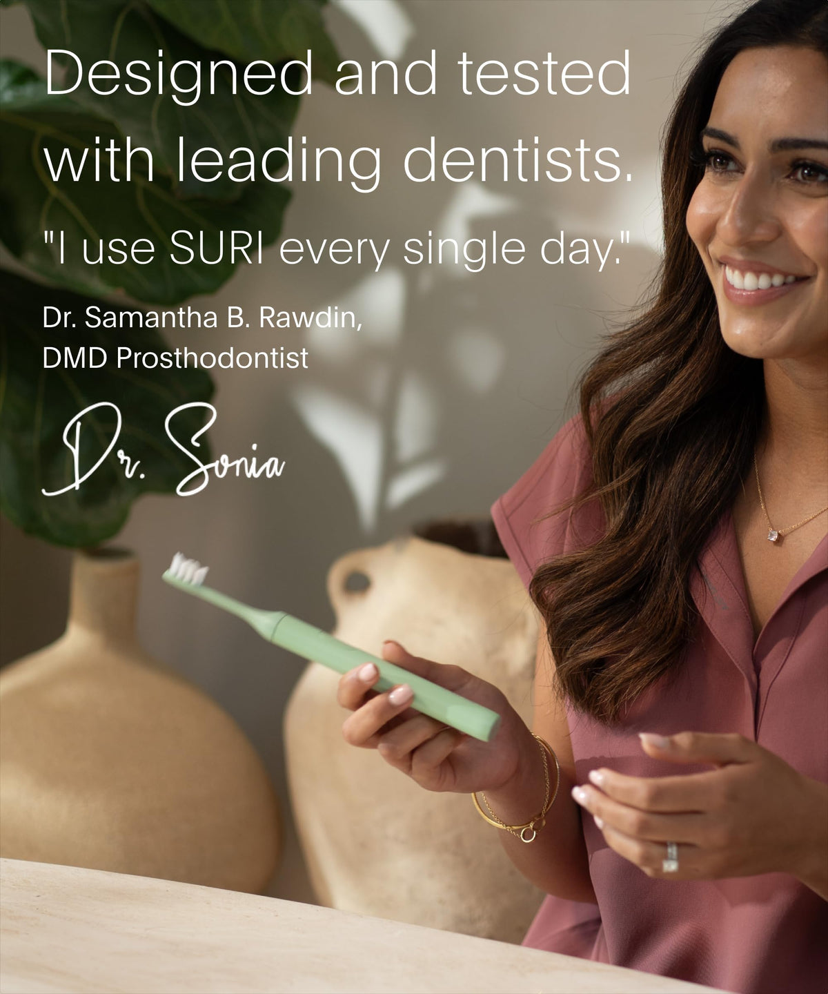 SURI Recyclable Electric Toothbrush Heads | Core & Pro Compatible | Long Lasting Replacement Heads | Pack of 3 | Winter Fern