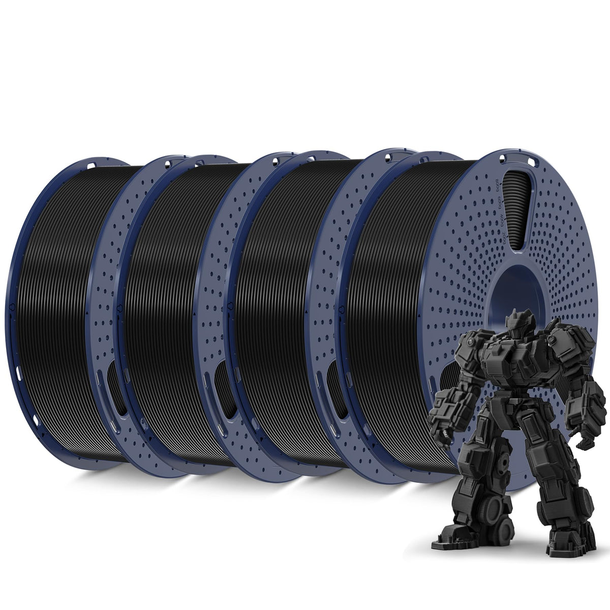 SUNLU PLA+ 3D Printer Filament, Tougher PLA Plus Filament 1.75mm, 1KG Black