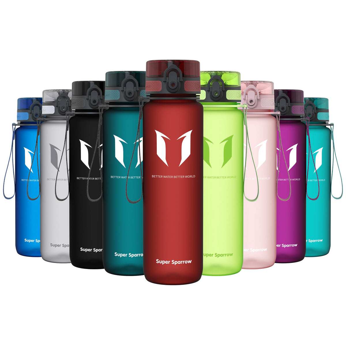 Sparrow Water Bottle 500ml/750ml/1L BPA-Free Tritan Drinks Bottle One-Click