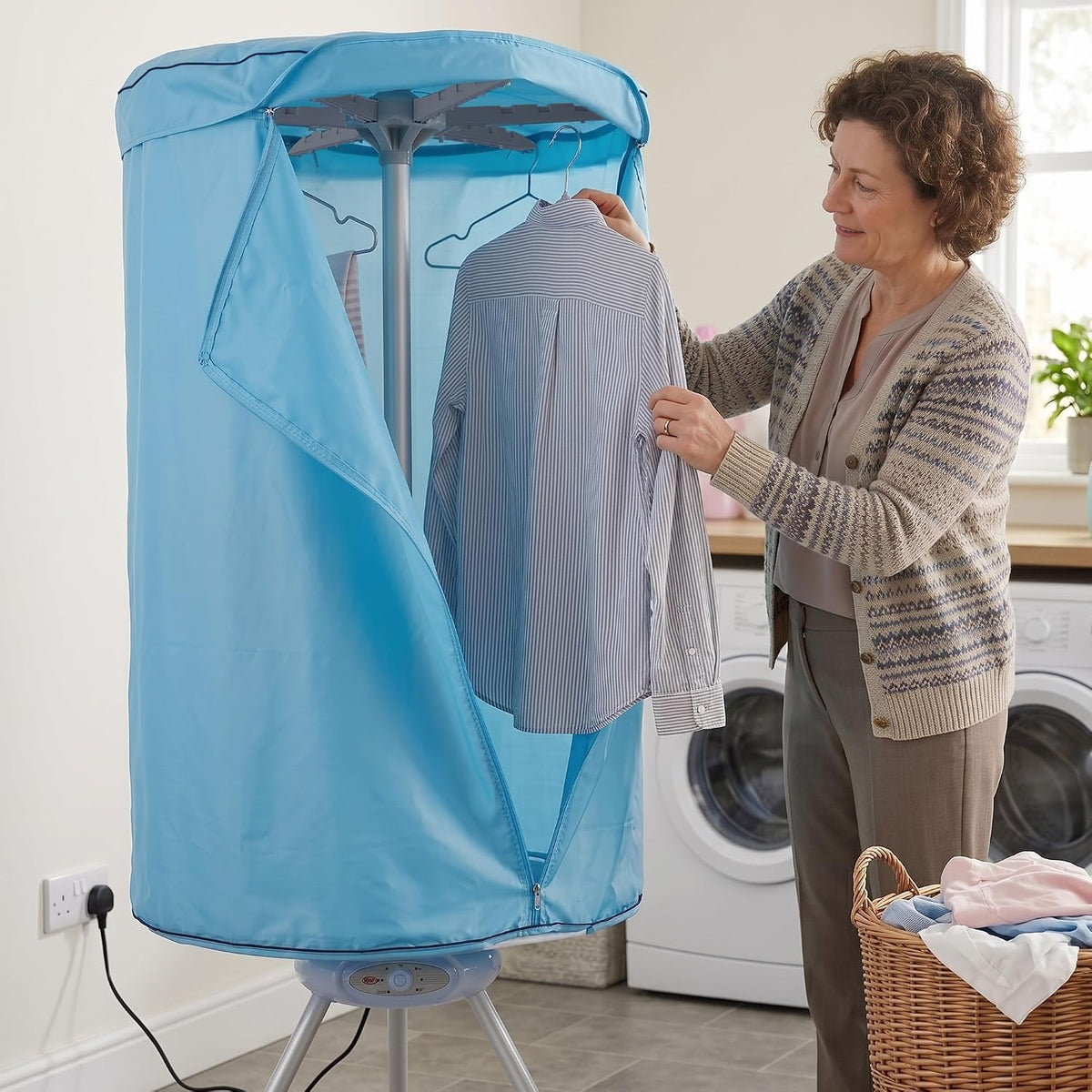 Portable Fast Drying 1000W Electric Clothes Dryer Heated Indoor Home Dorms Buddy Hot Air Airer Machine Dri Suitable for All Fabrics Drier