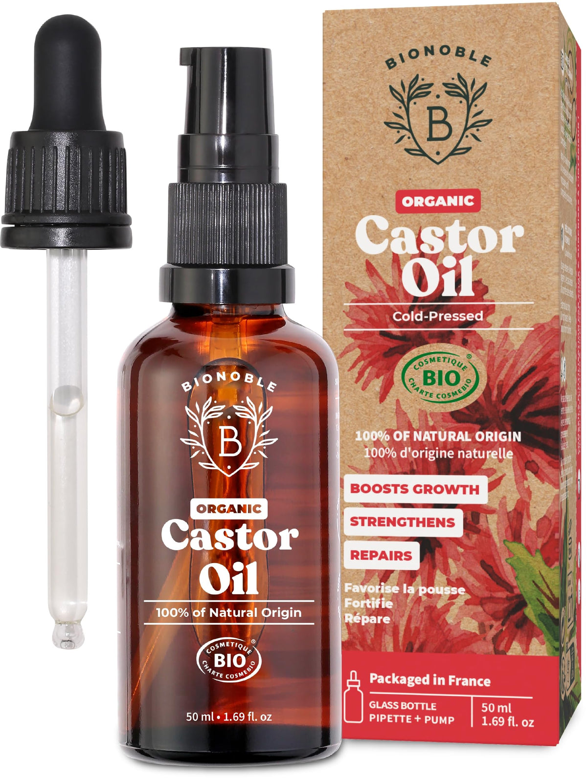 BIONOBLE Organic Rosemary Oil for Hair Growth - Hair Loss, Volume - 50ml