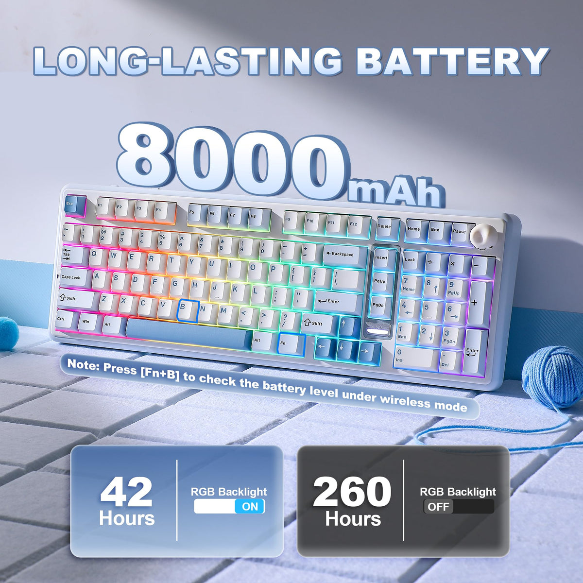 YUNZII B98 PRO 96% Wireless Mechanical Keyboard (Matcha Green, Candy Switch)
