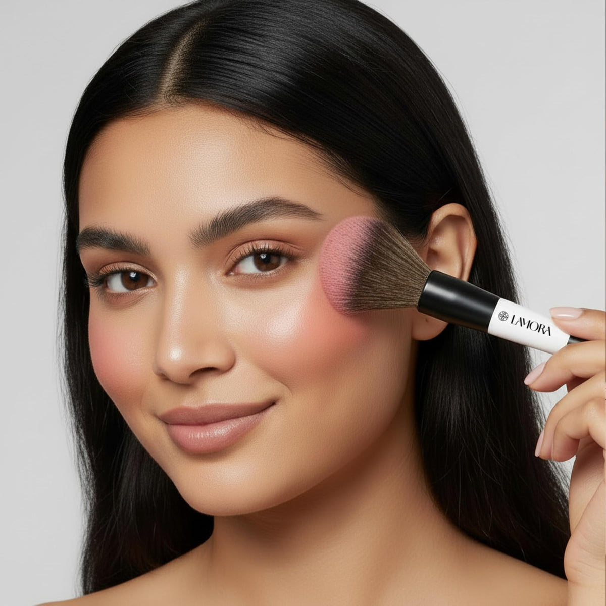 Make Up Brush Foundation Kabuki Flat Top, Perfect For Blending Liquid Cream