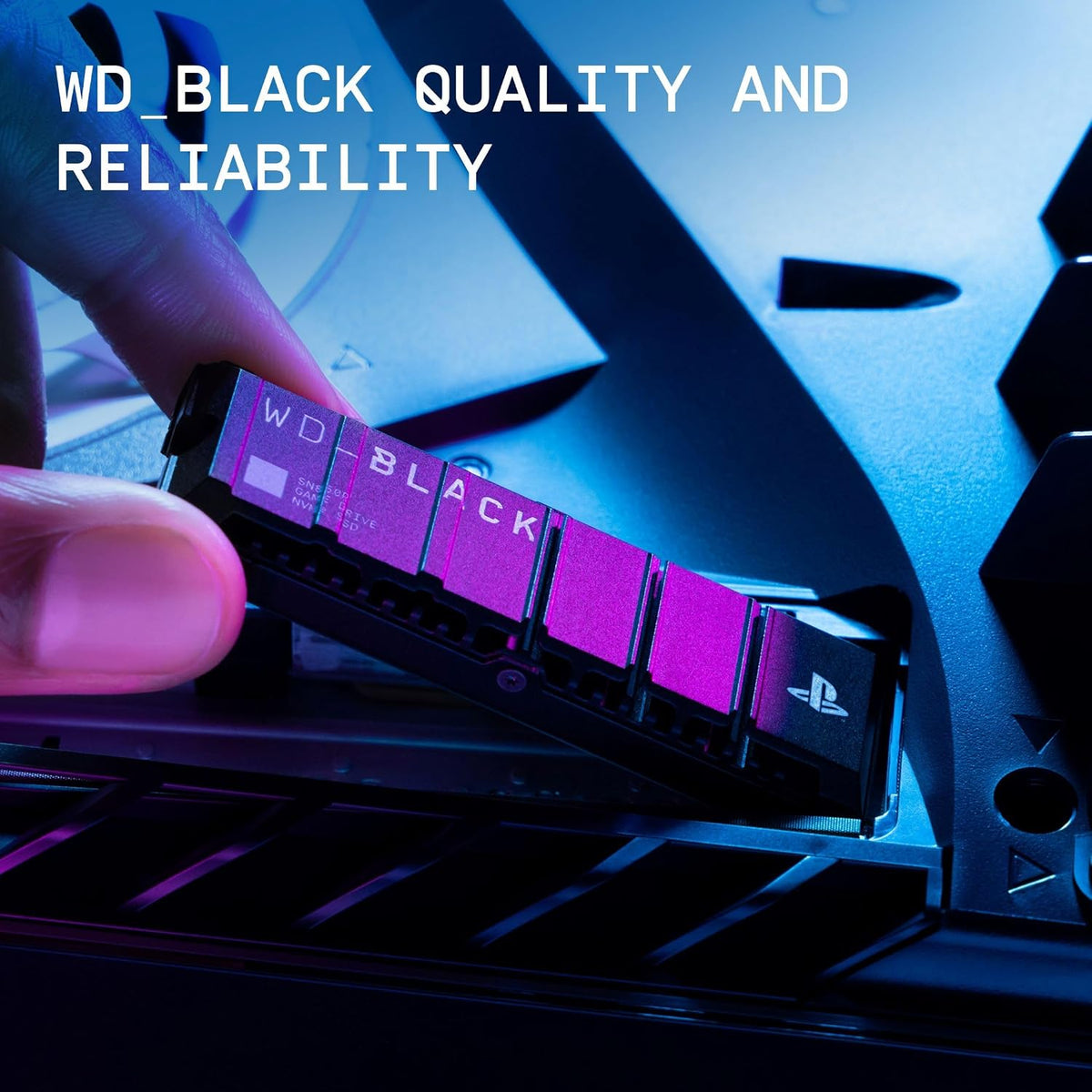 WD BLACK SN850P 2TB PS5 SSD (Officially Licensed for PlayStation 5, Read Speeds Up to 7300 MB/s, M.2 2280 PCIe NVMe, Exclusive Heatsink Design, Internal Gaming SSD)
