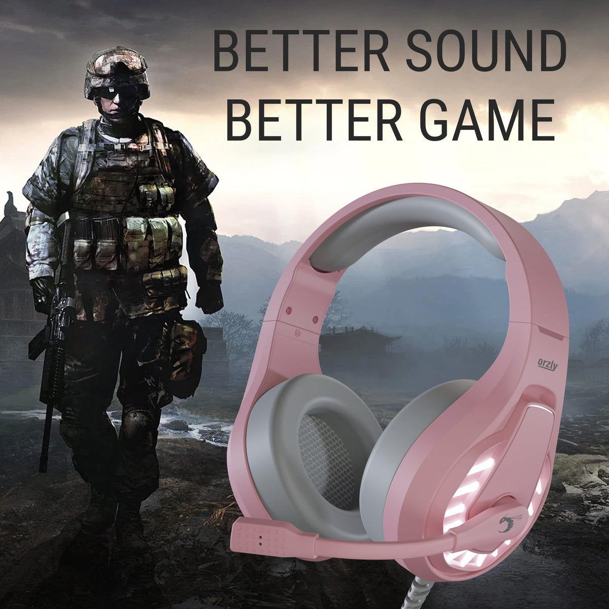 Orzly Gaming Headset for PC and Gaming Consoles compatible with PS5, PS4, XBOX SERIES X | S, XBOX ONE, Nintendo Switch & Steam Deck with noise cancelling mic - RXH-30 Siberia Edition