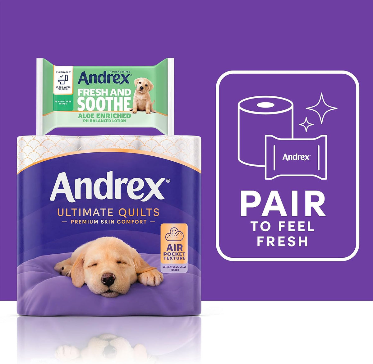 Andrex Ultimate Quilt Toilet Roll - 24 Toilet Rolls, 3-Ply, Bulk Buy