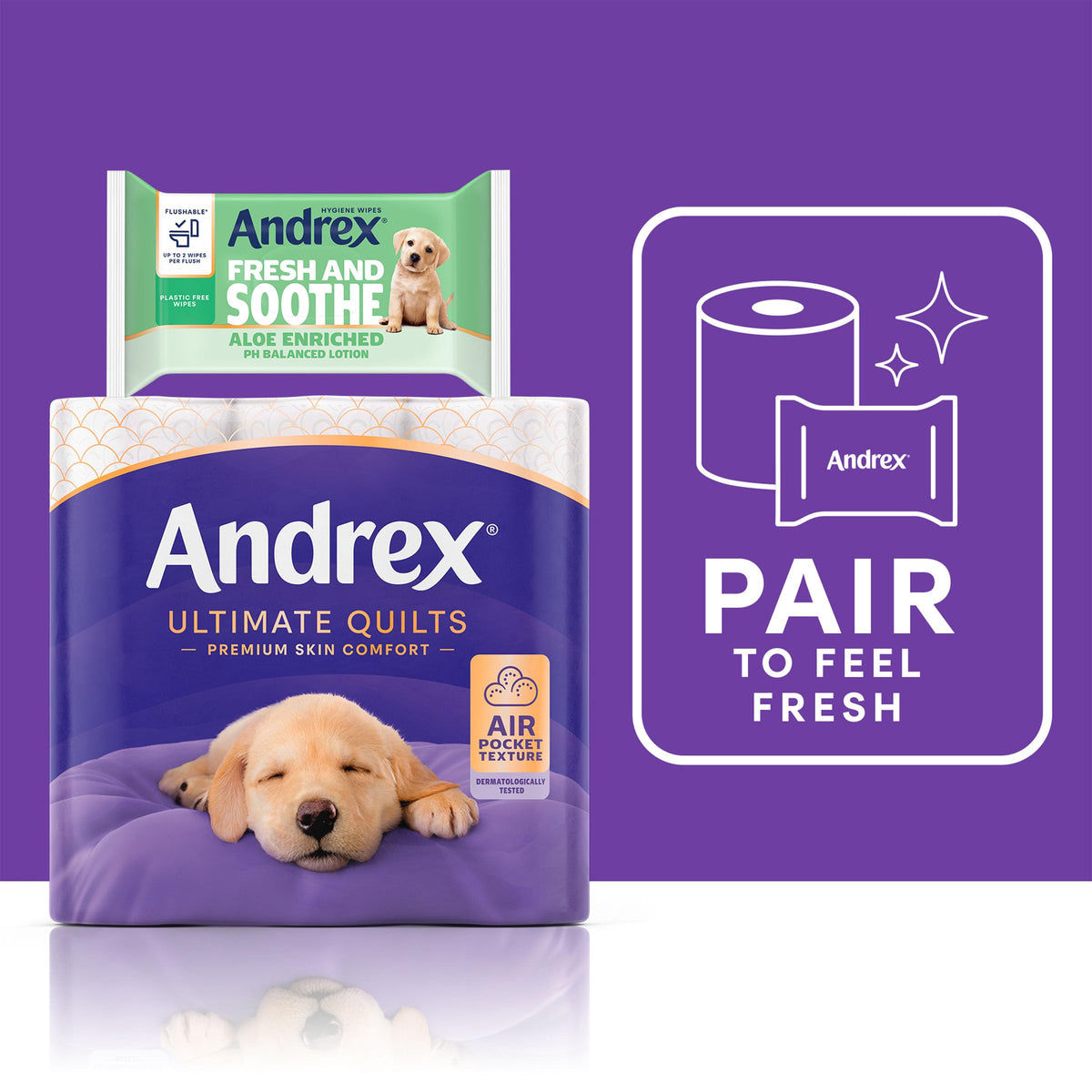 Andrex Ultimate Quilt Toilet Roll - 24 Toilet Rolls, 3-Ply, Bulk Buy