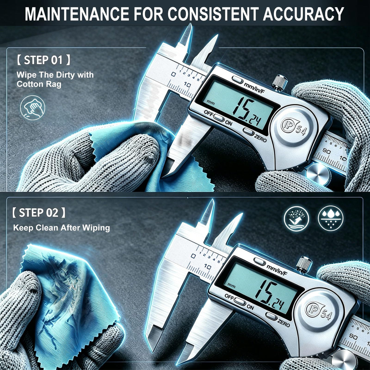 Kynup Digital Caliper 150mm, 6 inch Digital Vernier Caliper with LCD Screen
