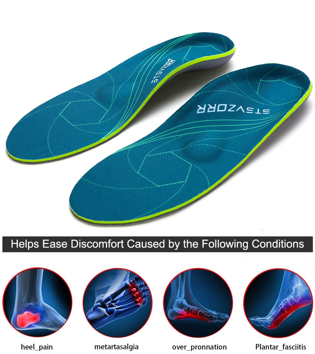 Plantar Fasciitis Arch Support Orthopedic Insoles