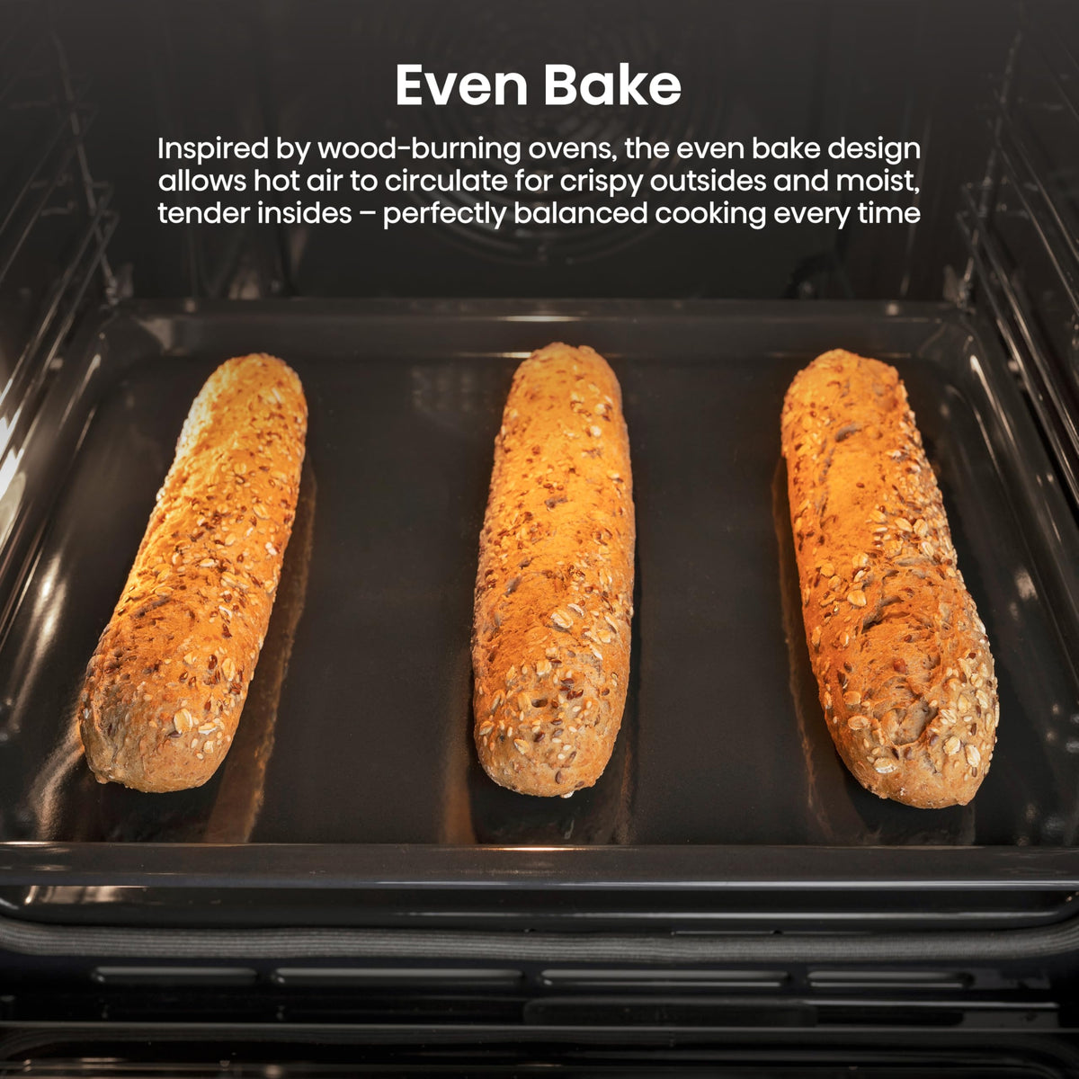 Hisense BI62020ABGUK - Built-in 60L Electric Single Oven - Black - 530x595x595 mm (DxWxH) - A Rated, Extra Large