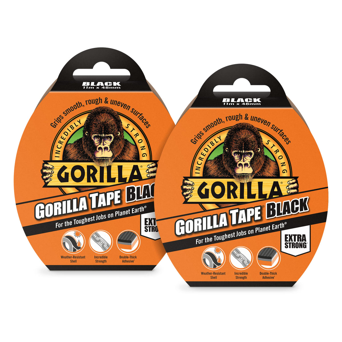 Gorilla GOR3049001 Tape Duct Tape Black 48mm x 11m