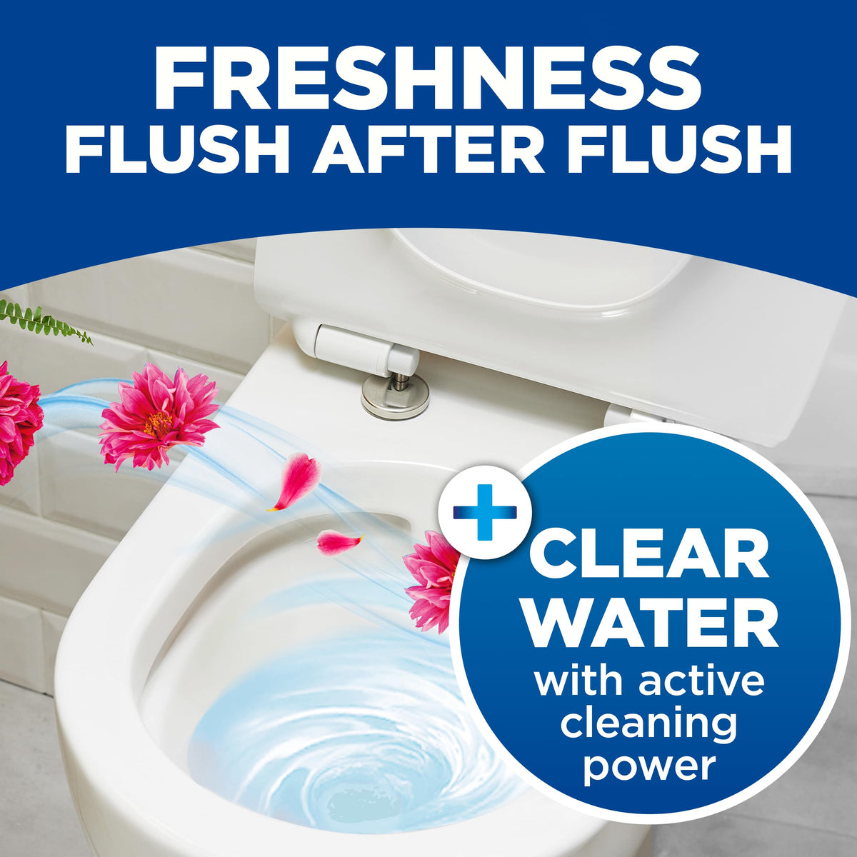 Bloo New 3in1 Toilet Blocks, Pack of 2, Toilet Limescale Remover Cistern Block, Toilet Cleaner Block with Cleaning and Foaming Action, Toilet Fresheners - Limescale Prevention