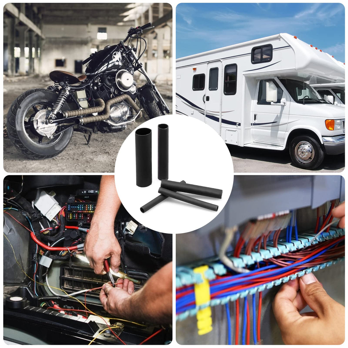 560 Pcs Heat Shrink Tubing Kit Ratio 2:1 Electrical Shrink Tubing Wire Large Wrap Industrial Shrink Tubes Assortment（12 Sizes Black）