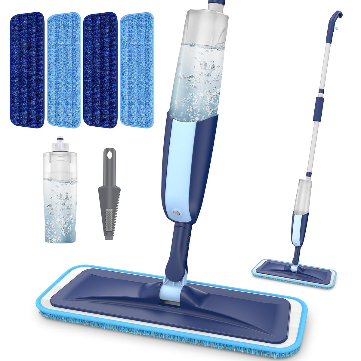 Microfiber Spray Mops for Floors Cleaning - Floor Mop with 4 Reusable Pads