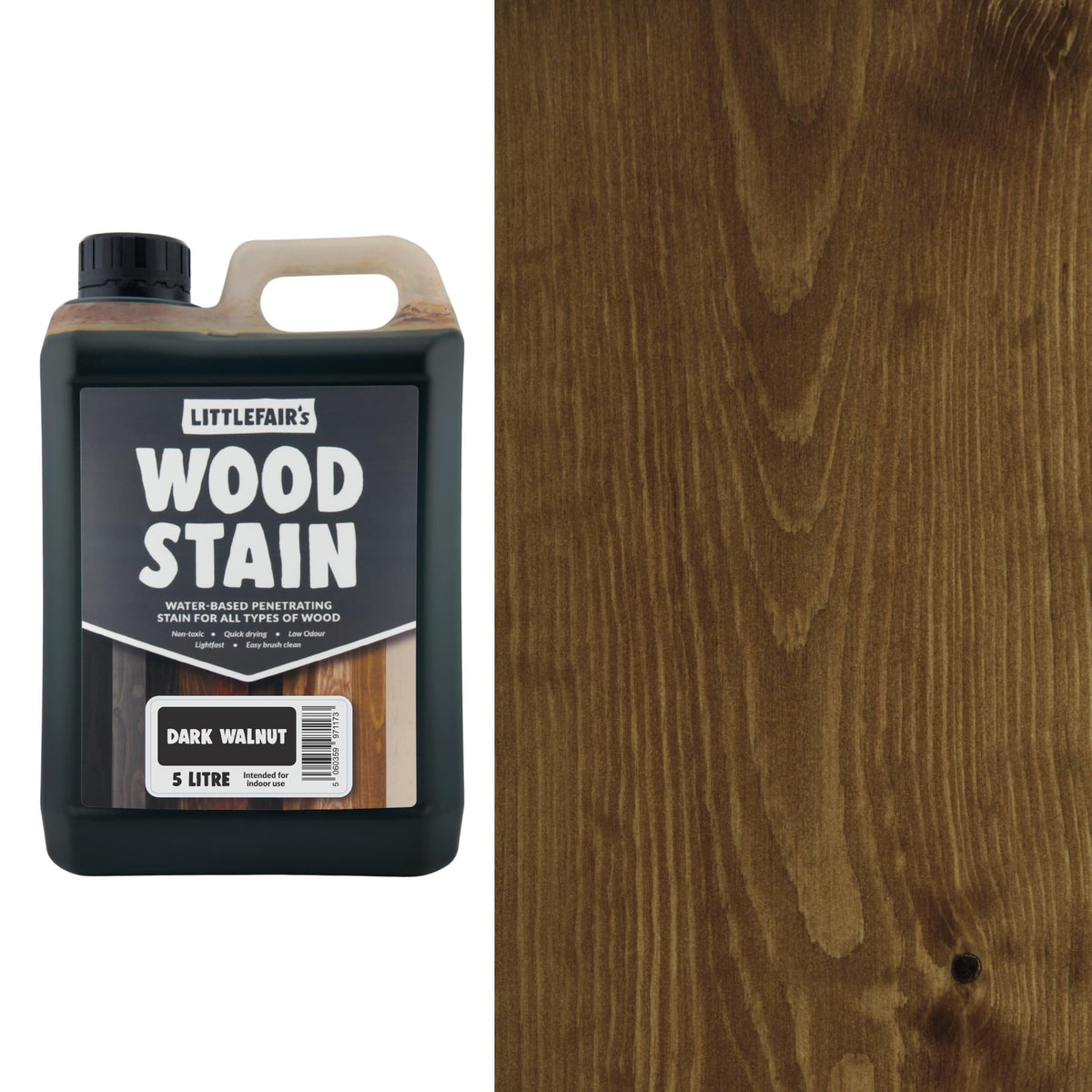 Littlefair's Wood Stain Water-Based - (Very Red Mahogany) – Non-Toxic, Eco-Friendly & Quick Drying - Easy-to-Apply, Concentrated Formula for All Wood Types – 15ml Tester Pot