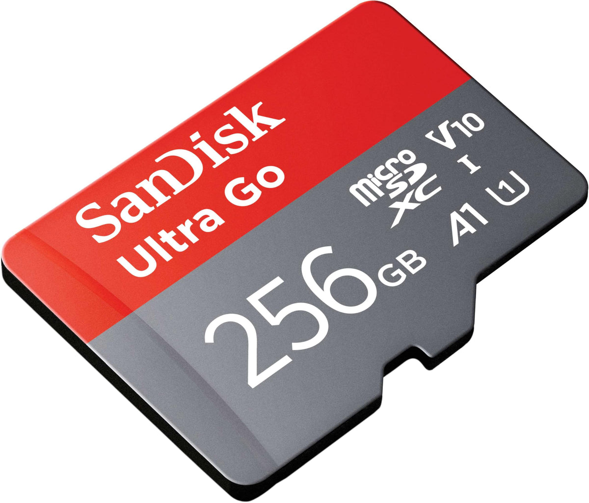 SANDISK Ultra micro SD Card + Adapter 256GB, Up to 150MB/s Read Speeds