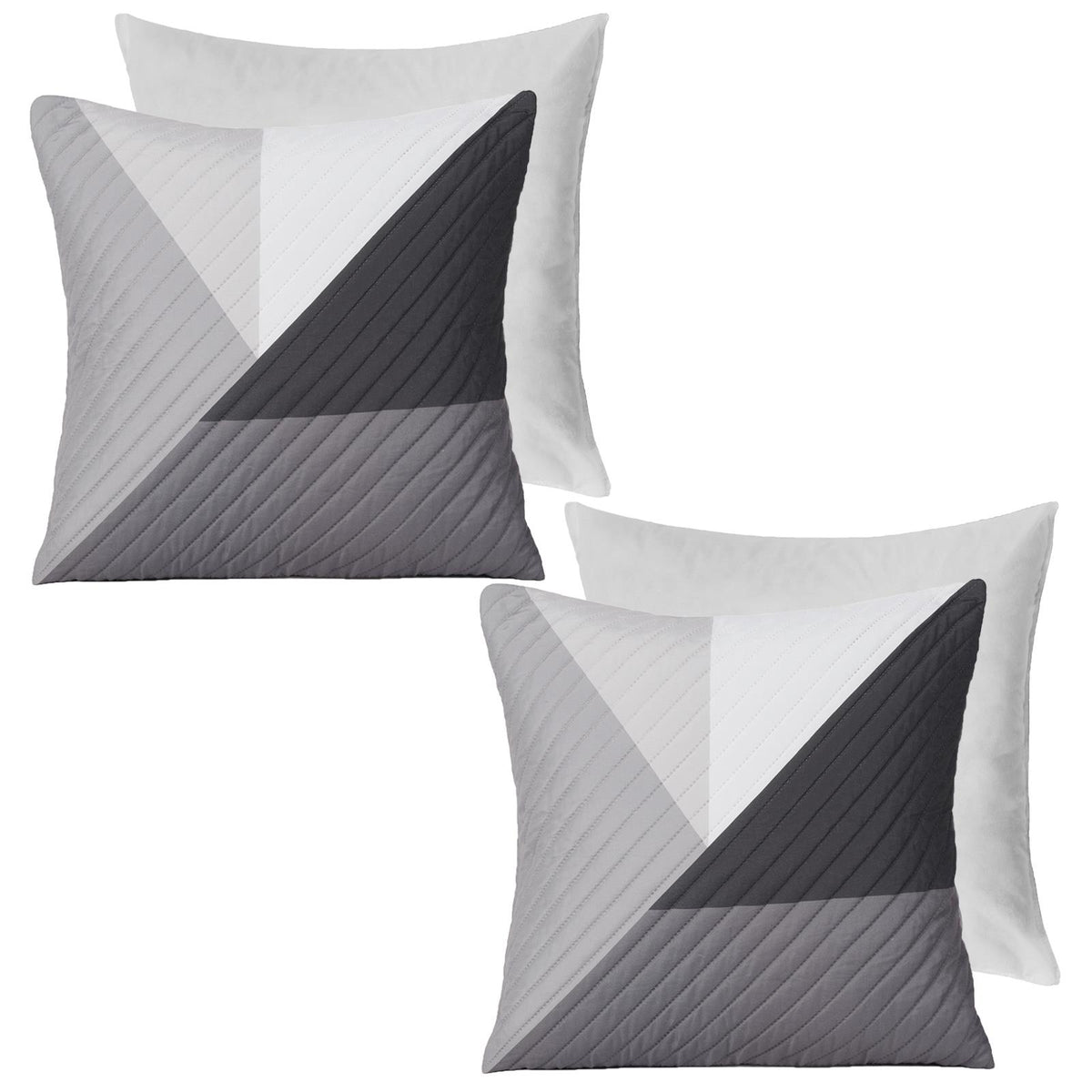 Geometric Cushion Covers Pinsonic Pack of 2/4 Case Filled Pad 18" x 18" Home Set