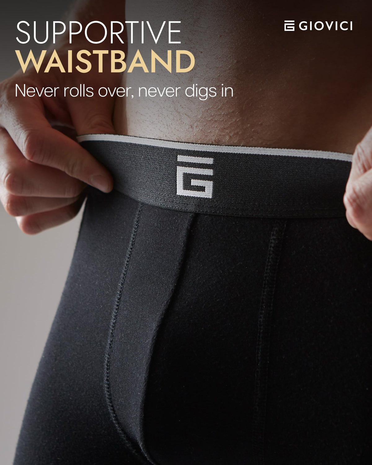 Giovici Mens Boxers Bamboo Anti Chafing Soft Comfortable Boxer Briefs Longer Leg - Boxer Shorts Multipack - Moisture Wicking Technology