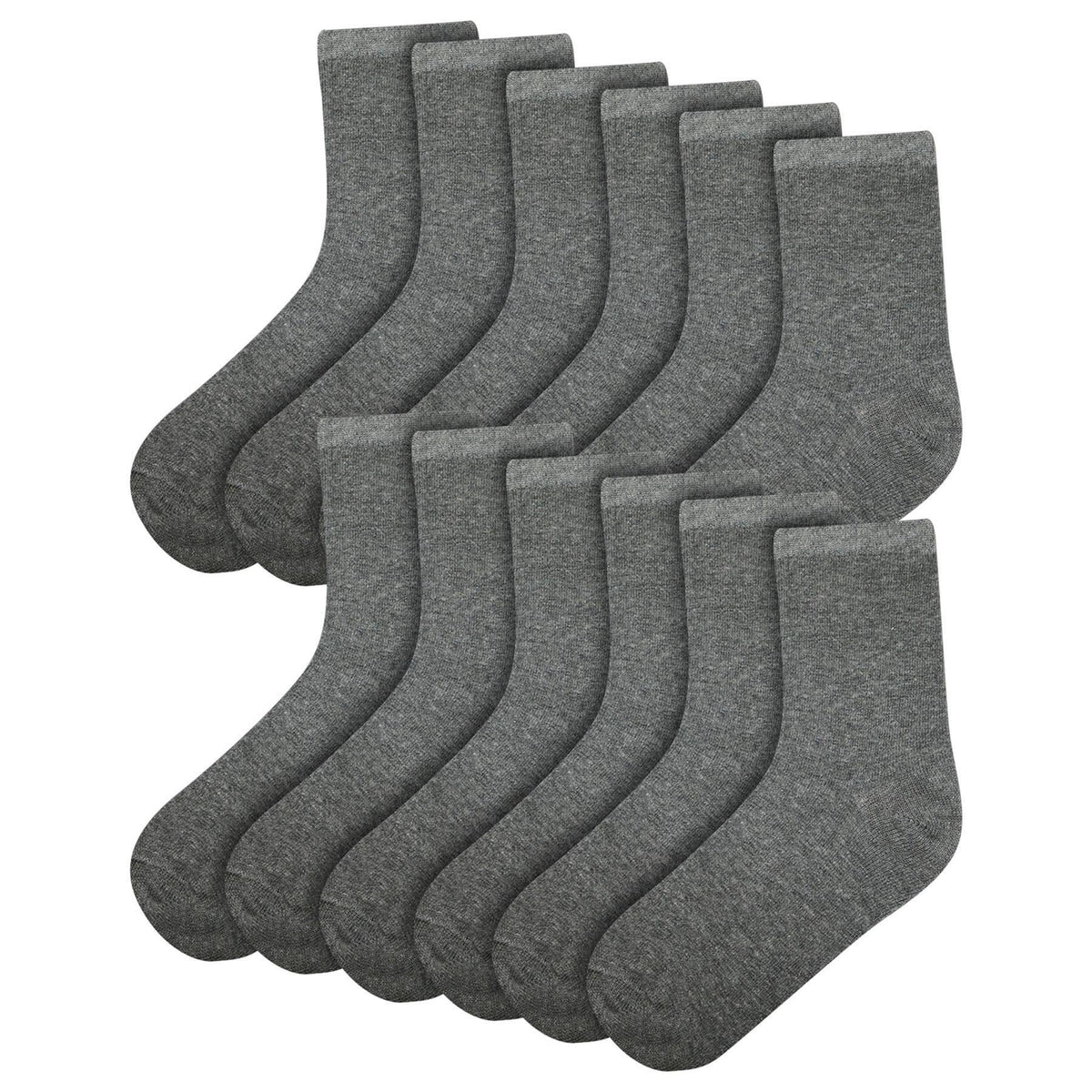 A2Z 4 Kids Boys Girls Cotton Rich Plain Ankle School Socks 6 Pack Age 2-14