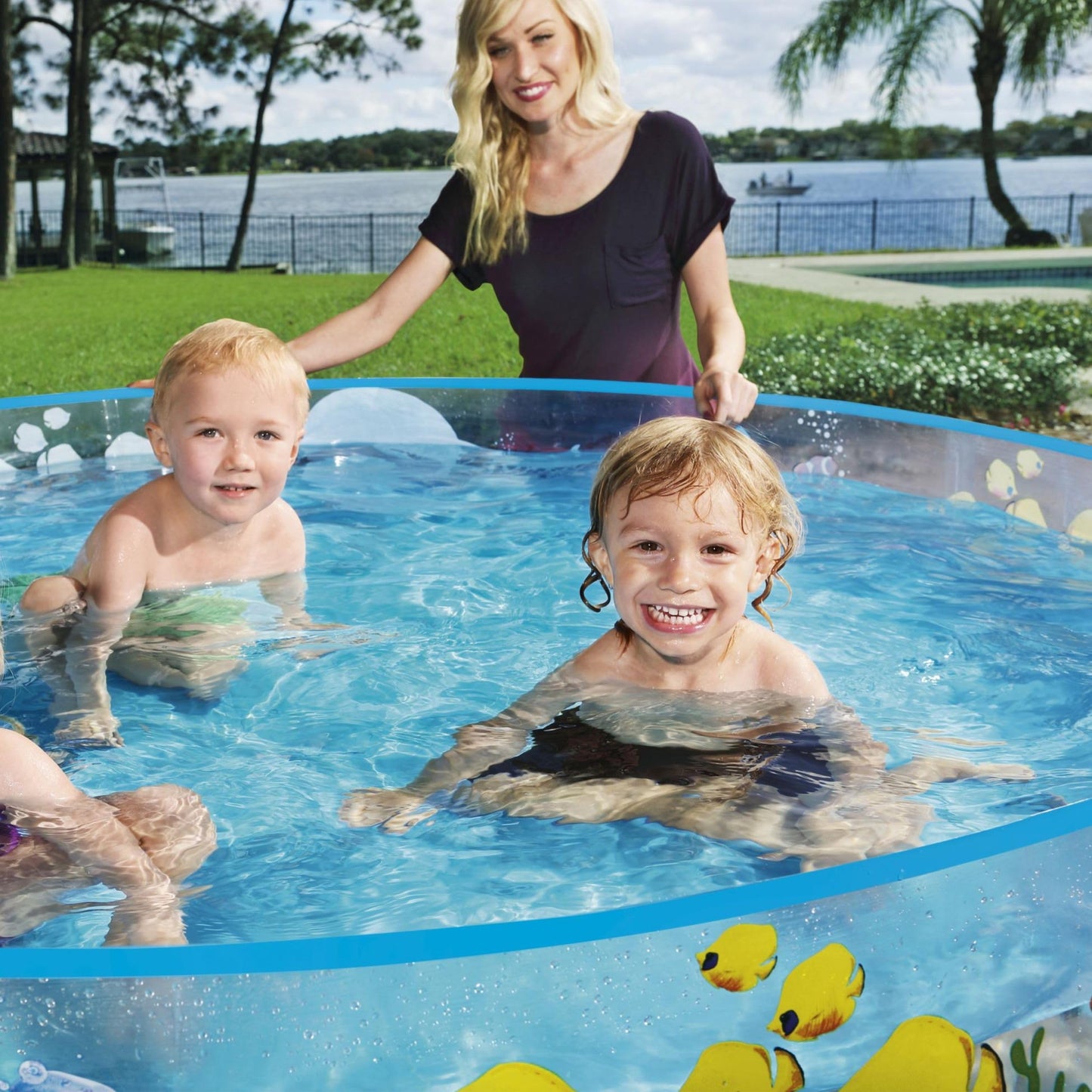 Bestway Sea Creature Kids Paddling Pool — 48 inch Round, 219 Litres | Toddlers & Children