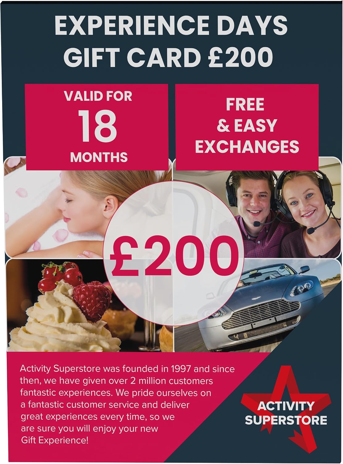 Activity Superstore £200 Experience Days Gift Card - 1200+ Options