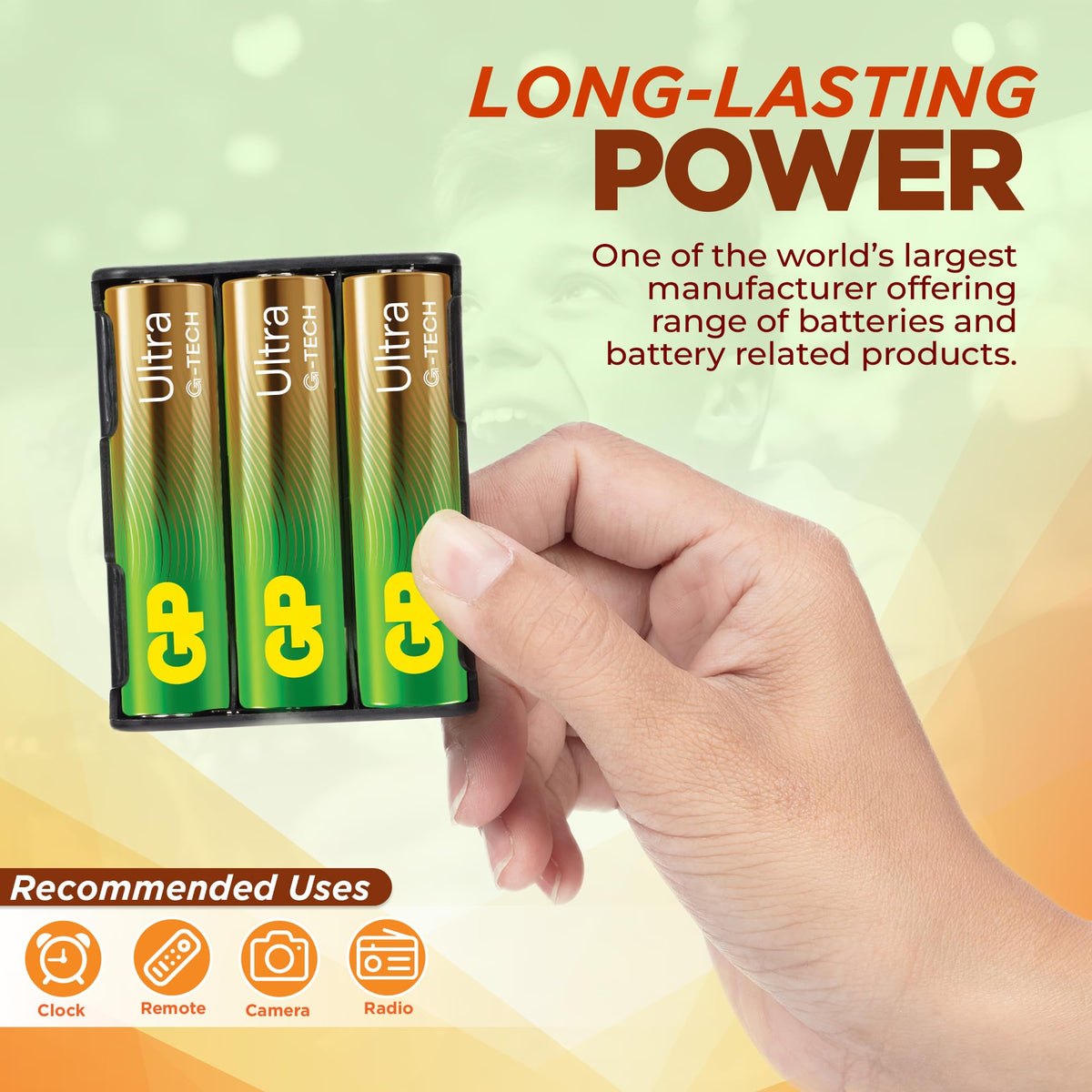 GP AA Batteries 40 Pack 1.5V Alkaline Double A 10 Yr Long Shelf Life