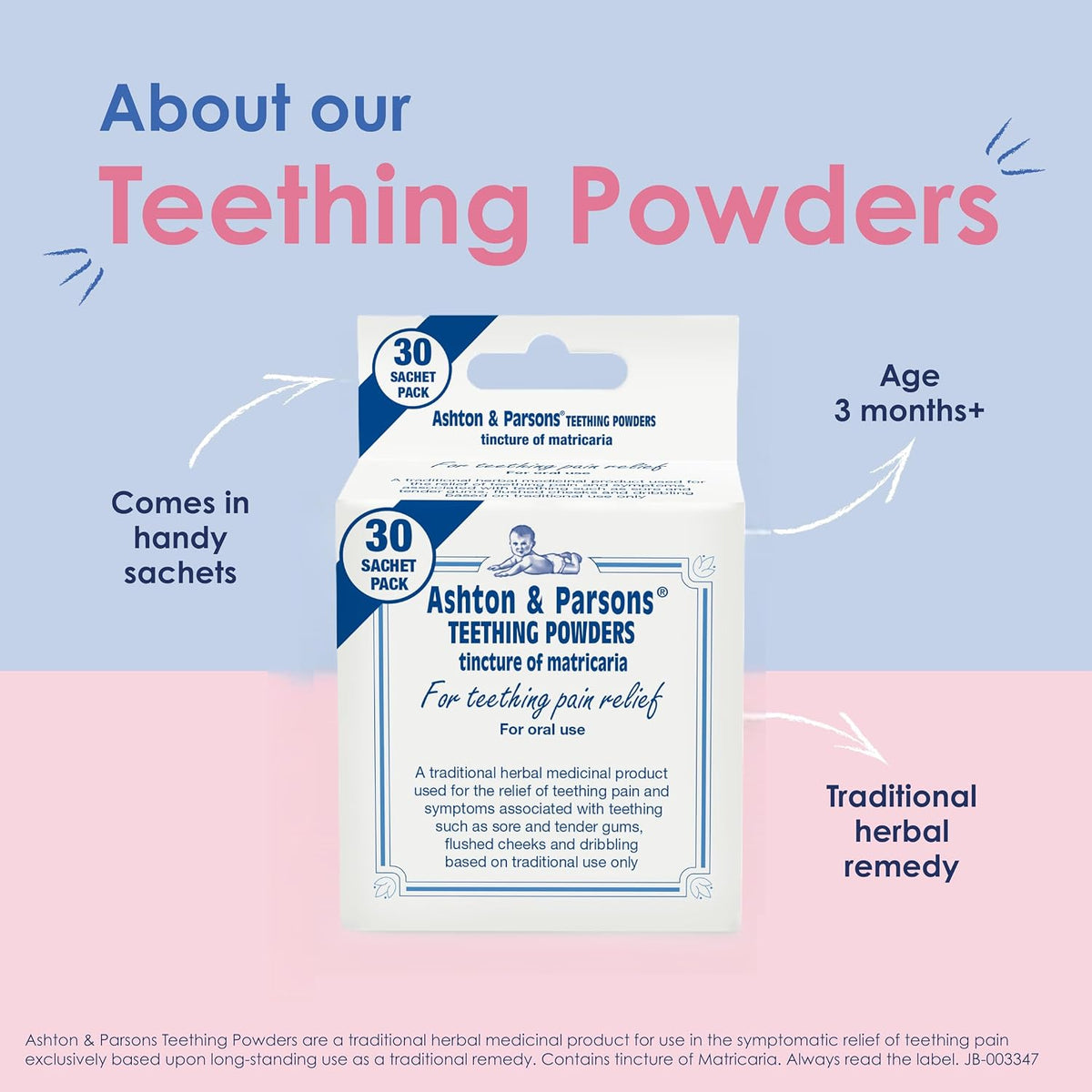 Ashton & Parsons Teething Powders, Pack of 30