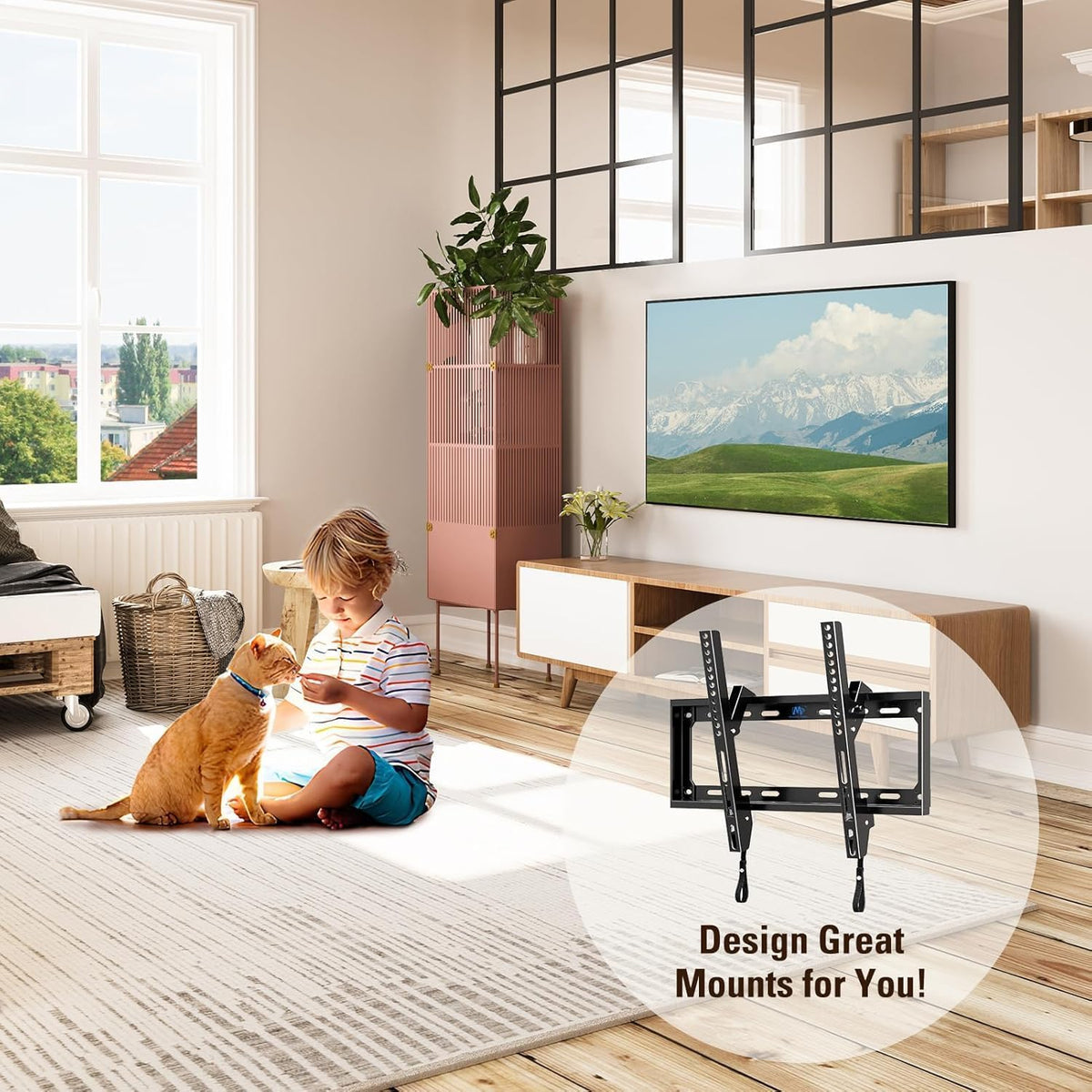 Mounting Dream Fixed TV Wall Bracket for 26-60" TV Max VESA 400x400mm 45kg
