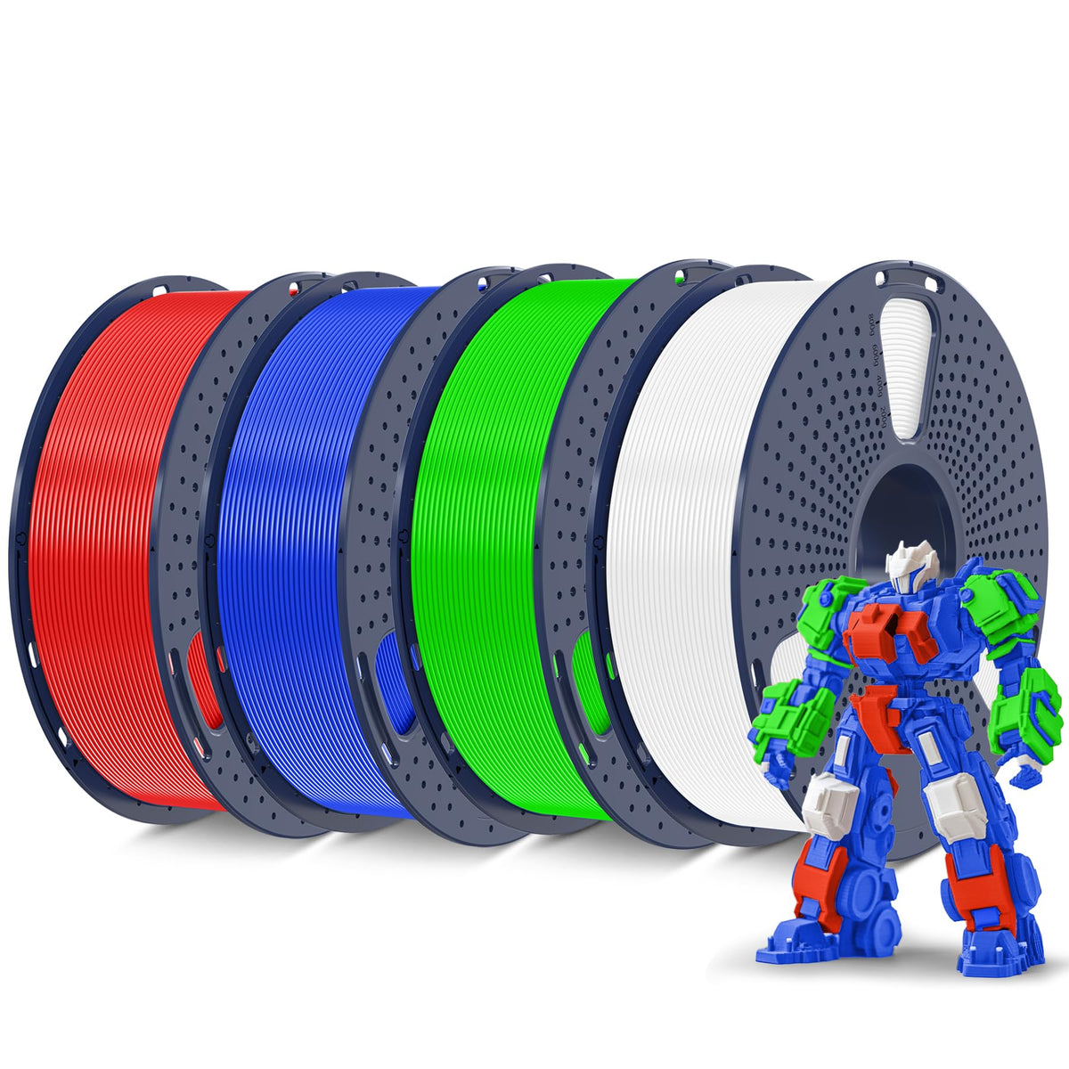 SUNLU PLA+ 3D Printer Filament, Tougher PLA Plus Filament 1.75mm, 1KG Black