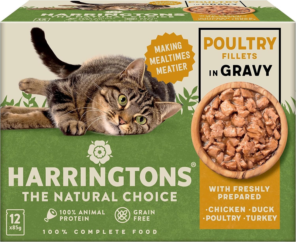 Harringtons Complete Wet Adult Cat Food Pouch Mixed in Jelly Pack 40x85g
