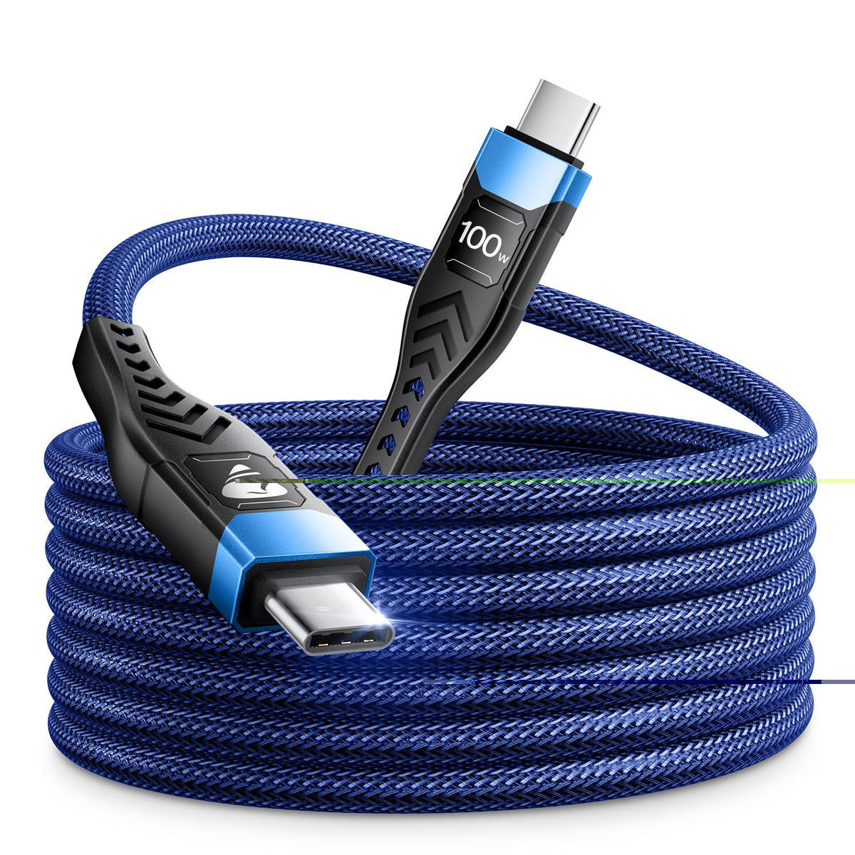 USB-C to C 1M 100W PD3.0 Fast Charging Cable - Compatible with MacBook Pro, iPad Air, iPhone 15, Samsung S23/S22/S21 Ultra, Pixel 7/6, Switch, PS5