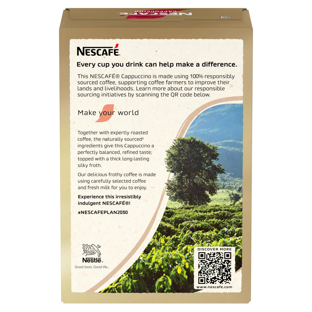NESCAFÉ Cappuccino Instant Coffee Sachets - 72 x 15.5g