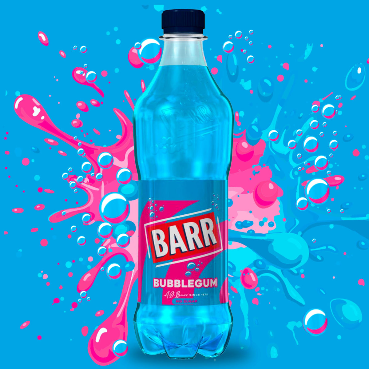Barr Cream Soda Zero Sugar Sparkling Soft Drink, 24 Pack, 330ml Cans