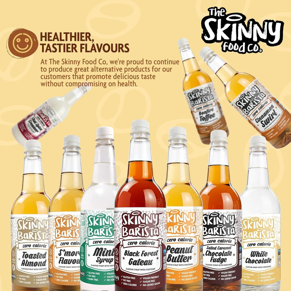 Skinny Food Co Butterscotch Syrup Zero Calorie 1L - Sugar Free Coffee Syrup
