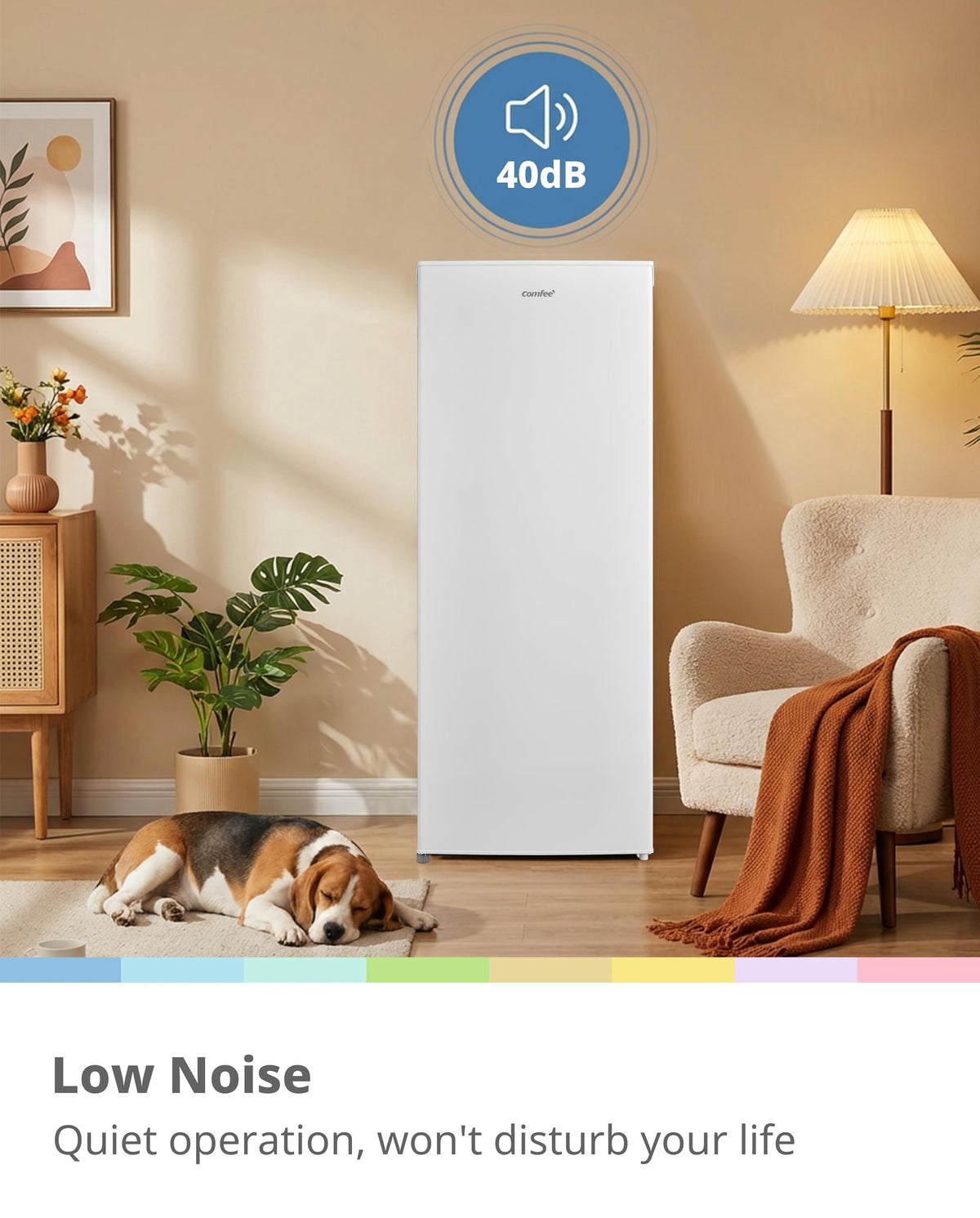 COMFEE' 80L Under Counter Fridge with 4-Star Ice Box, RCD80WH3UK(E)