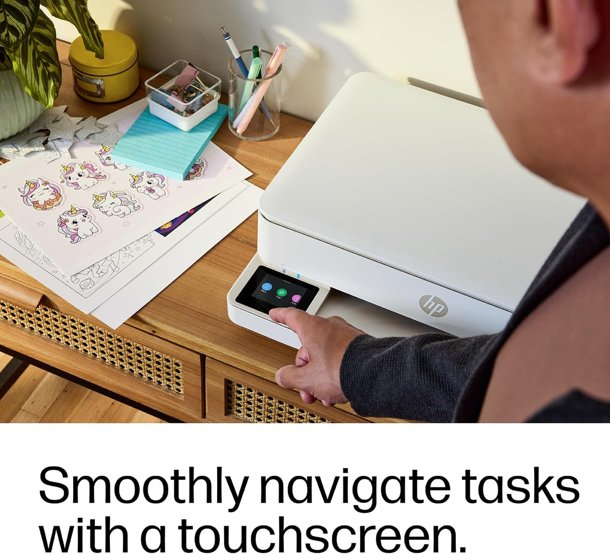 HP Envy 6120e All in One Printer | Perfect for Home | Colour | Wireless | Print, Scan & Copy | 3 Months of free Instant Ink | Easy Setup & Reliable Wi-Fi | White