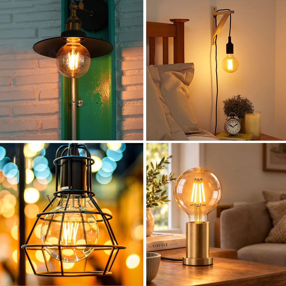 YOUDIAN E27 LED Edison Screw Bulb,Vintage Light Bulb ST64 4W(Pack of 2)