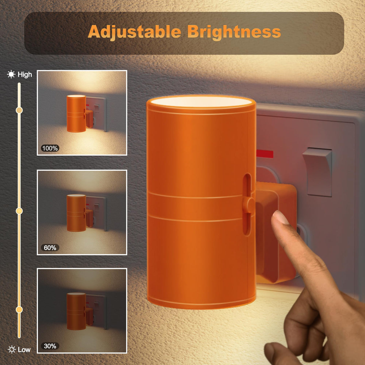 JandCase Night Light, Night Light Plug in Wall with Dusk to Dawn Sensor