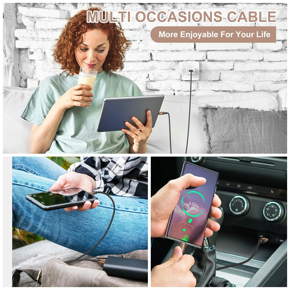 Samsung Charger Cable fast charge 4 Pack 1M+1M+2M+2M USBC to USB Cable for Samsung S23 iPhone 15 Pro Max Plus Switch PlayStation 5 Google Pixel 7 Pro Huawei etc.