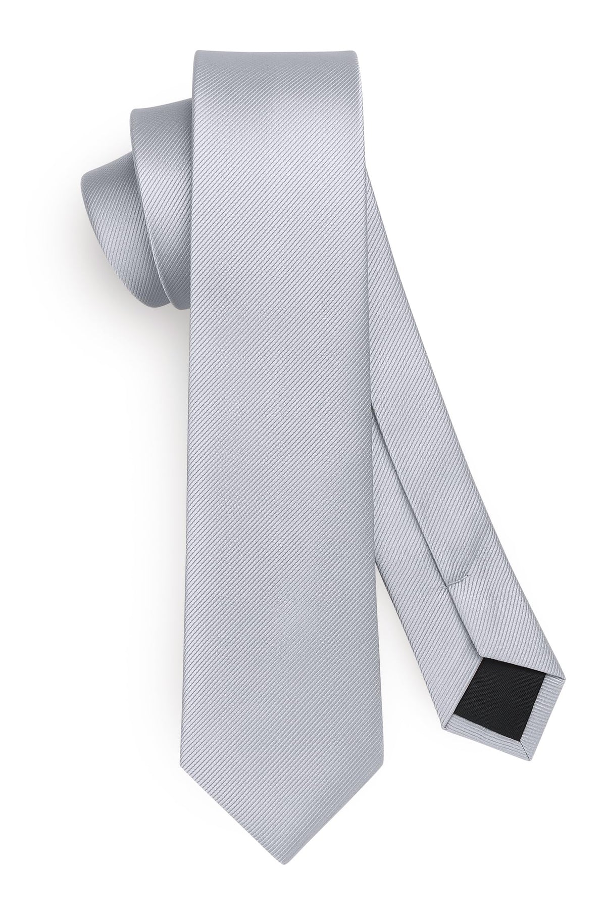 HISDERN Skinny Tie Solid Color 6cm Slim Ties for Men Wedding Classic Formal Business Necktie