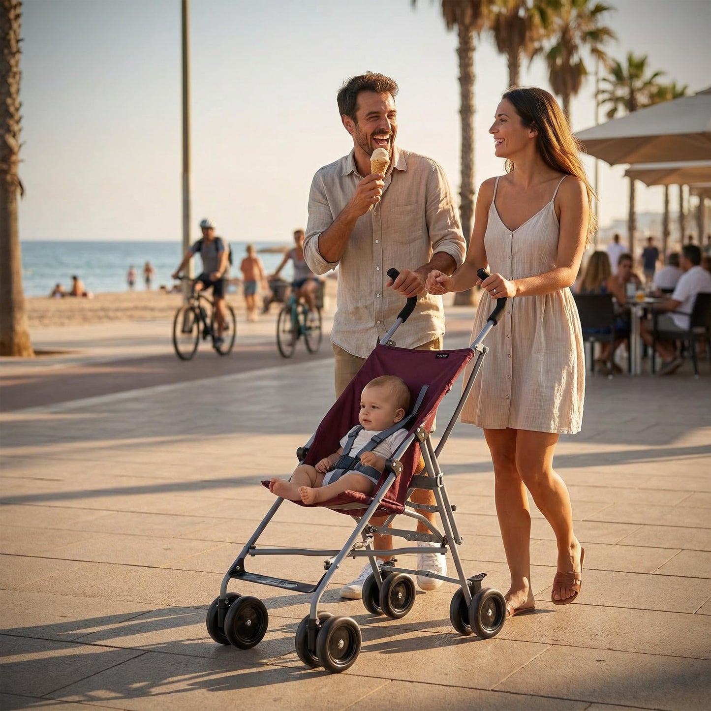 Red Kite Push Me Lite Holiday Buggy - Mulberry