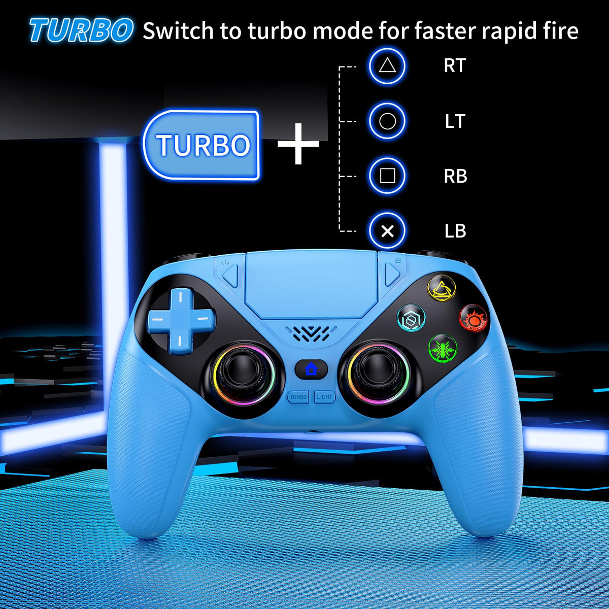 Nonbliep Wireless Controller for PS5/Slim/Pro/PC, Bluetooth Gamepad with Back Buttons, Speaker, Dual vibration, 6-Axis Sensor, Turbo, Macro, Touchpad and 3.5mm Audio Jack-Black