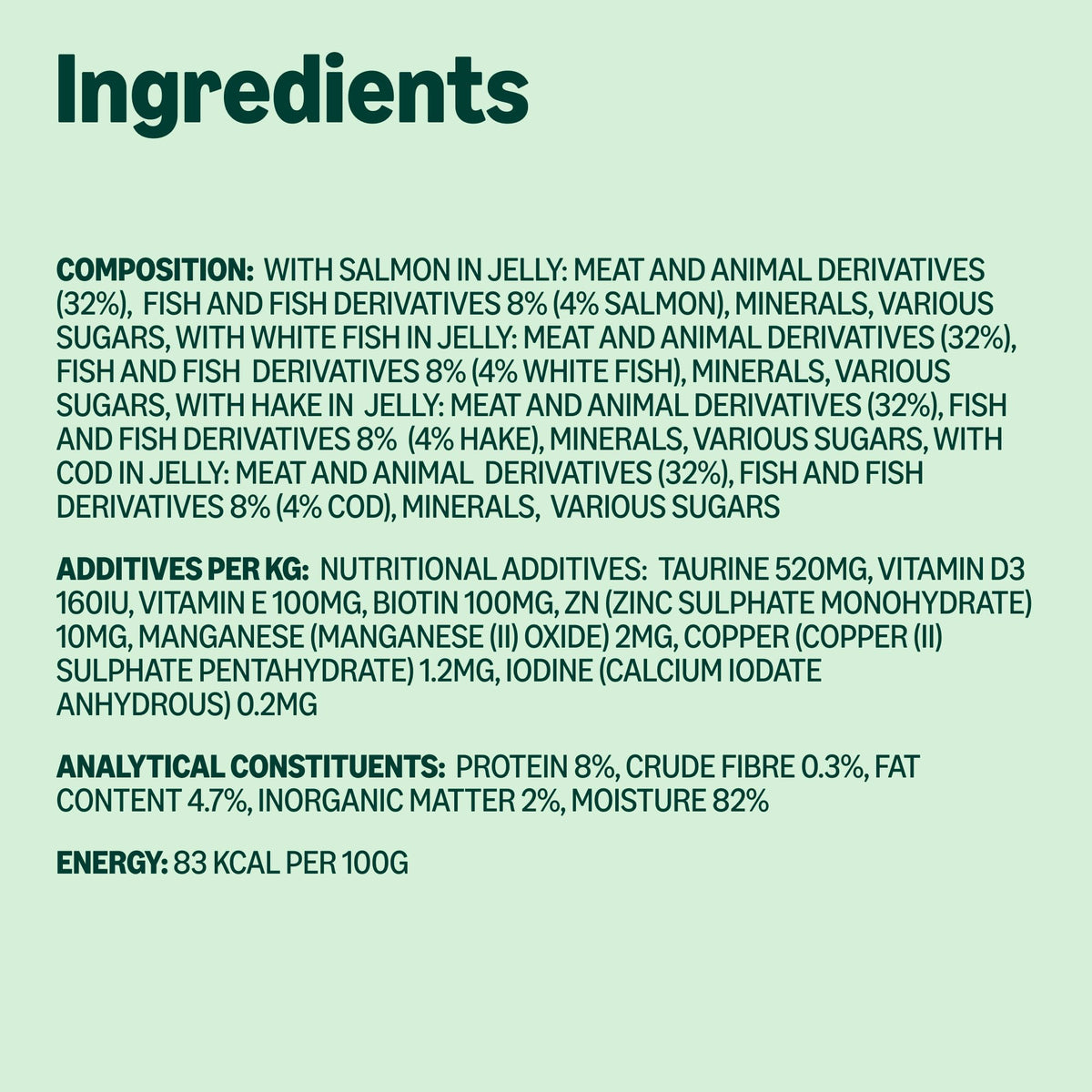 by Amazon Grain-Free Complete Wet Food for Adult Cats, Mixed Selection In Jelly, 4.8 kg (48 pouches of 100g)