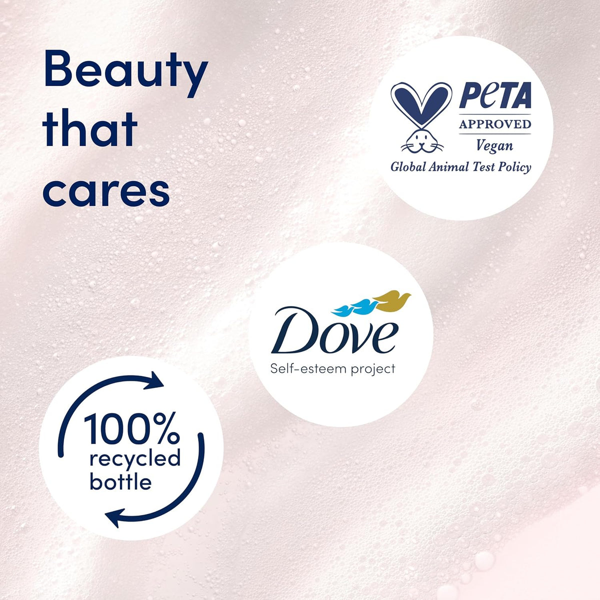 Dove Calming Caring Bath Bath Soak with ¼ moisturising cream, shea butter & warm vanilla for an indulgent bubble bath 450 ml
