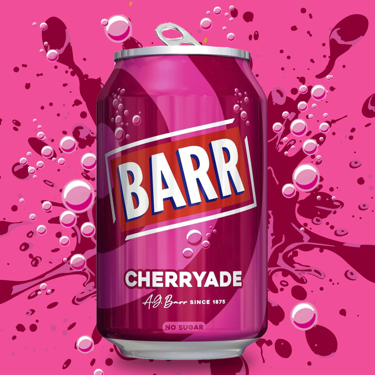 Barr Cream Soda Zero Sugar Sparkling Soft Drink, 24 Pack, 330ml Cans