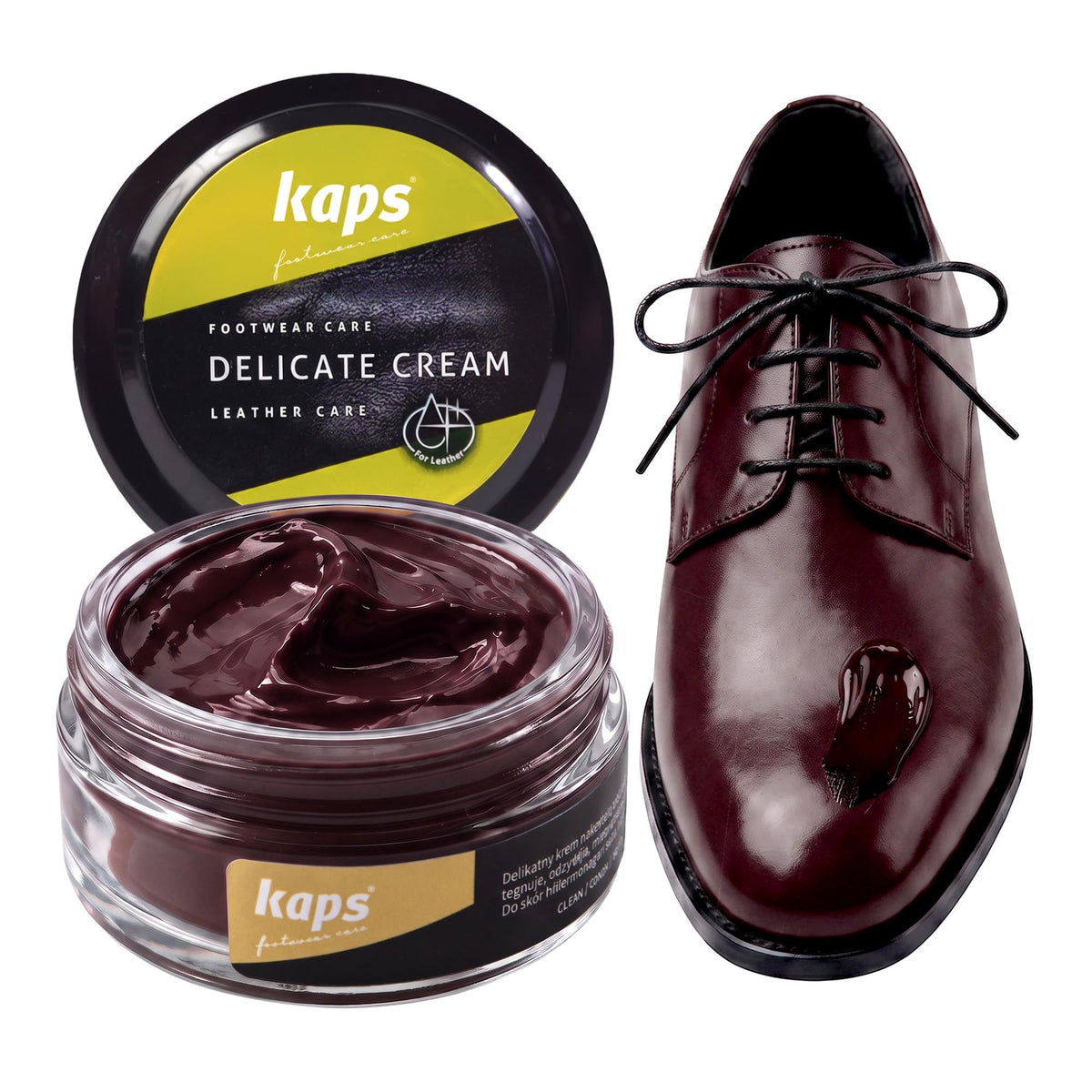 Leather Shoe Cream Polish & Conditioner, Kaps 50ml
