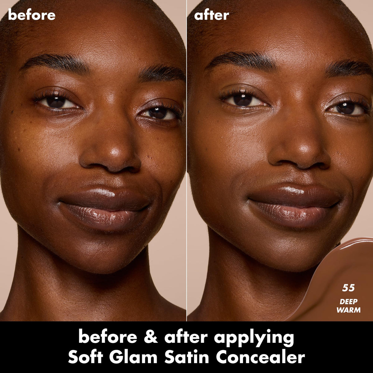 e.l.f. Soft Glam Satin Concealer, Medium Coverage for Blemishes & Under-Eye, Crease-Resistant, Long-Lasting, Vegan & Cruelty-Free, 10 Fair Cool