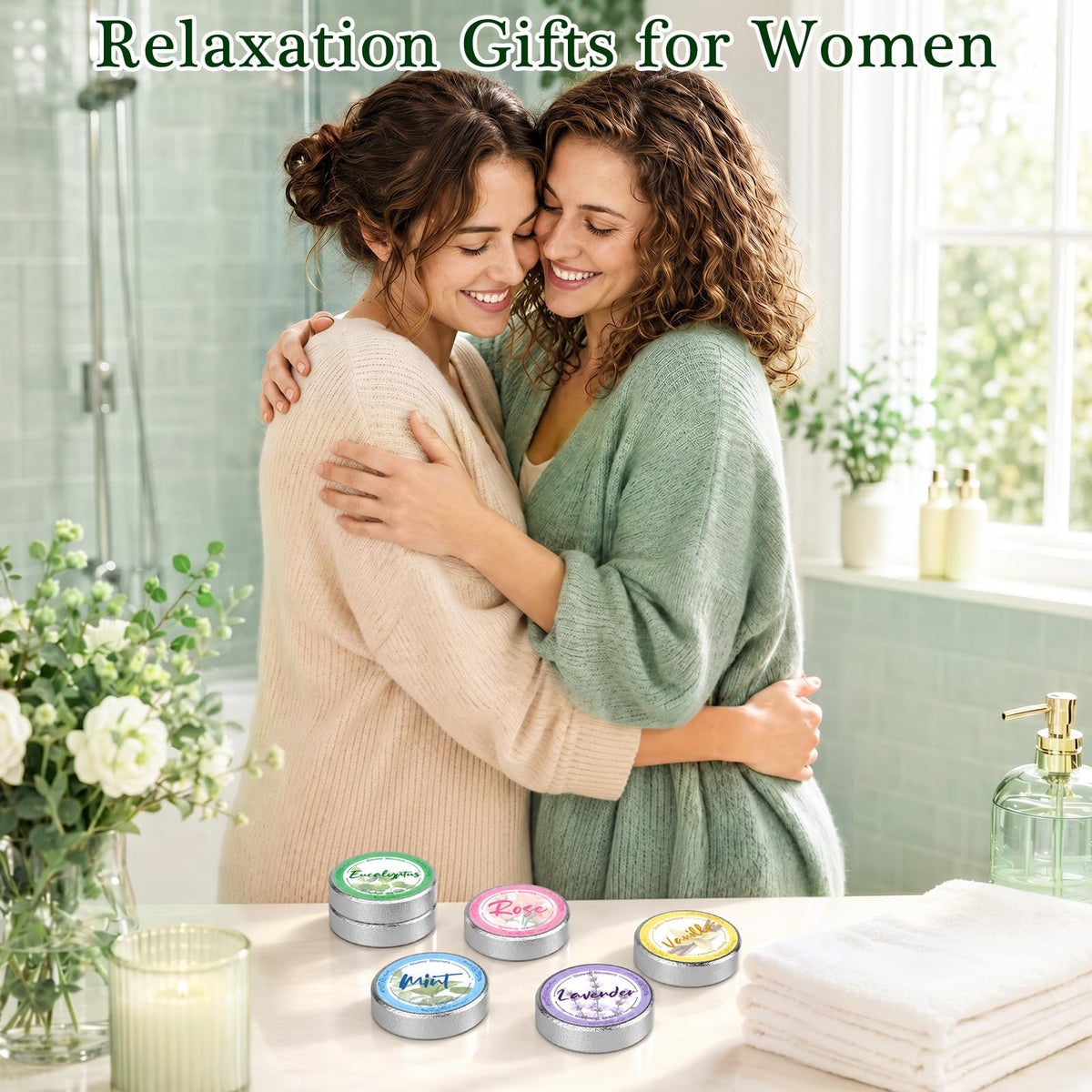 Linkax Shower Steamers Aromatherapy 8 Pcs, Christmas Gift for Women Purple