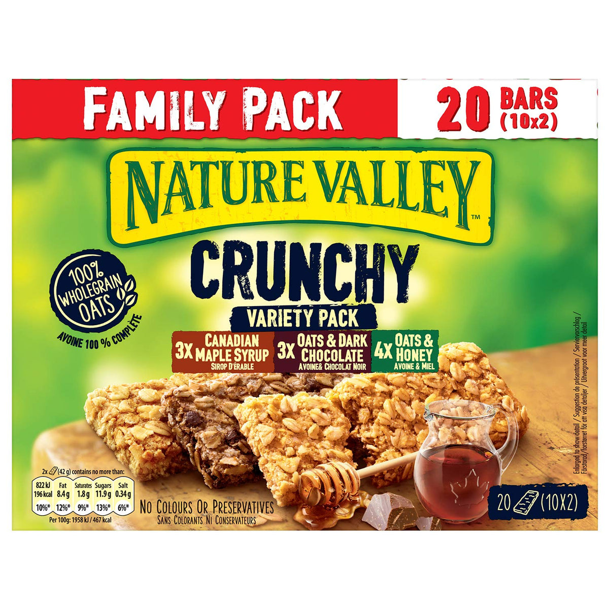Nature Valley Crunchy Oats and Chocolate Cereal Bars, 18 x 42 g