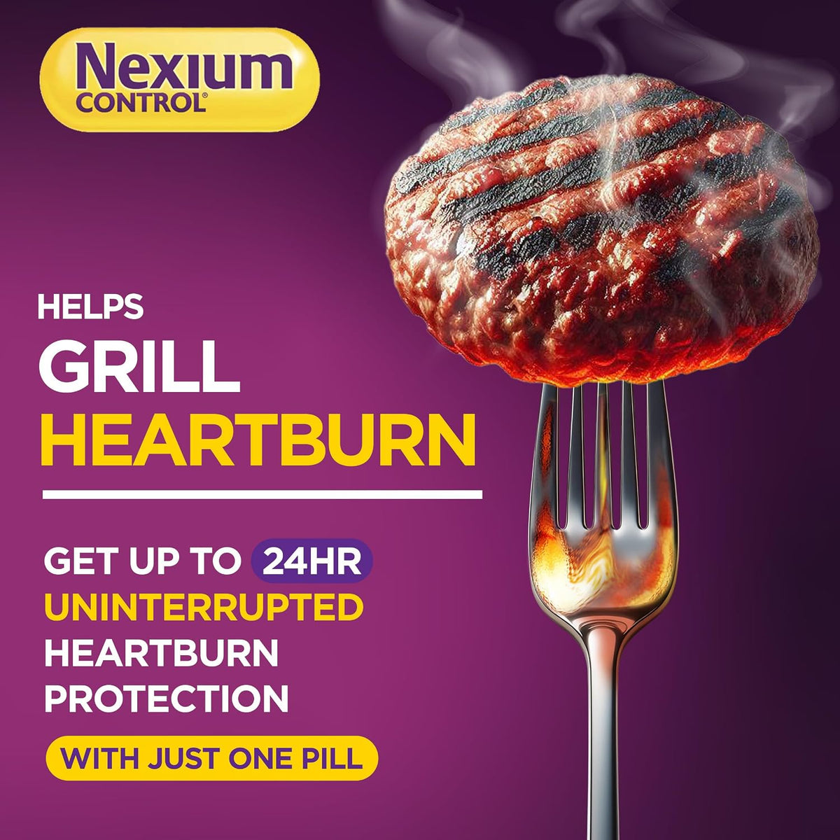 Nexium Control Heartburn Capsules, Esomeprazole 20 mg, 14 Count